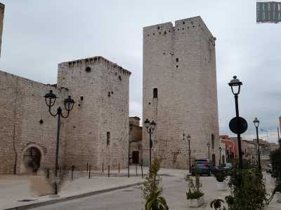 Entriamo adesso  nel centro storico di Bisceglie, l� dove si distingue per maestosit� e imponenza la cosiddetta Torre Maestra del Castello Svevo-Angioino al quale � collegata attraverso un ponte levatoio
